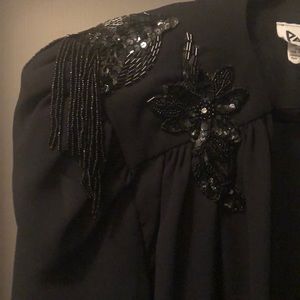 Black sheer jack with long sleeves
